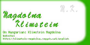 magdolna klimstein business card